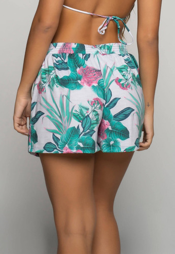 Imagem 3 de 10 de Short Curto Feminino Estampado Moda Verão 2022 Tecido Uv