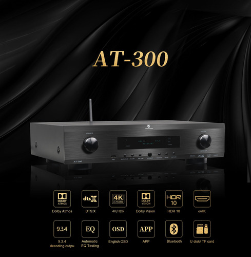 Dolby Atmos Preamplificador At-300 7.3.6 Canales