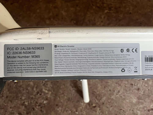 Scooter Electrico Xiaomi M365 (Usado)
