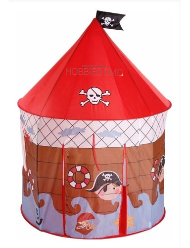 Carpa Castillo Roja Pirata Casita Para Niños Juegos Infantil