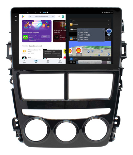 Multimidia Toyota Yaris Octacore Android 14 4gb 9p Voz 4g
