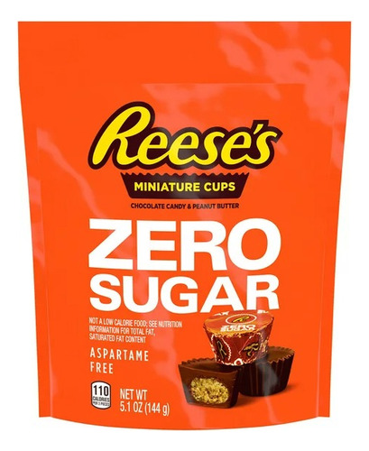 Reese's Zero Sugar Chocolates Americanos Bolsa 144 Gramos