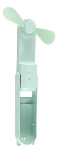 Ventilador Portátil Con Soporte Manual, Usb, 1200 Mah, Recar Color De La Estructura Verde