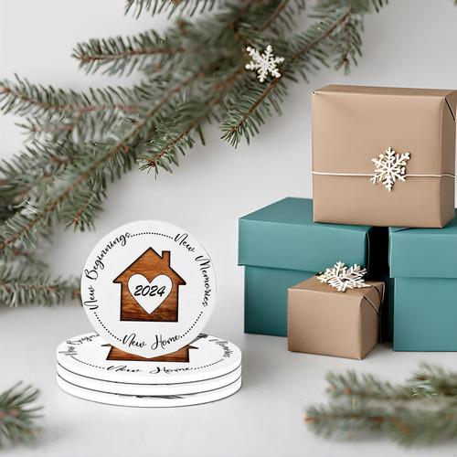 Proporas Navideñas, Adornos De Navidad Regalos De 4 Posavaso