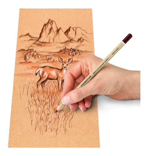 Lápis Pastel Profissional Staedtler Lumograph C/6 Cores