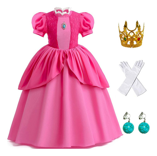 Poboola - Vestido De Princesa De Melocotón Para Niñas