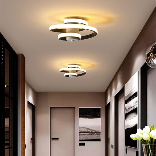 Lámpara Led De Techo Moderna Diseño Línea Espiral 3 Colores