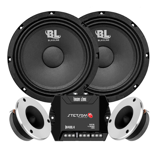 Combo Medios 8  150w + Super Tweeter Para Rackera + Potencia