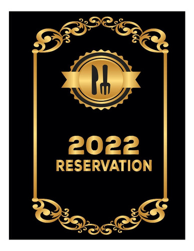 Livro: Reserva 2022: Guest Booking Diary Hostess Table