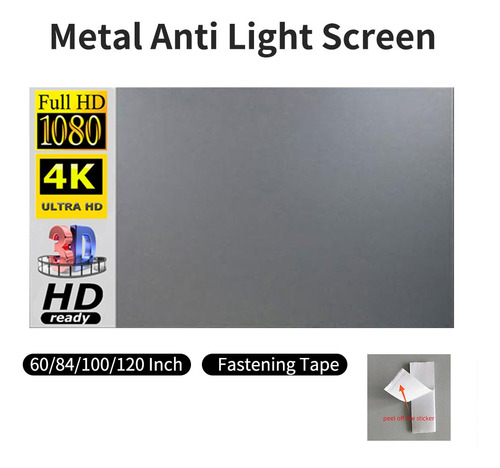 Proyector De Metal Portátil De 120 Pulgadas De Pantalla Anti