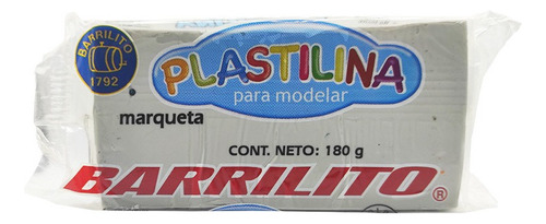 Plastilina En Barra Barrilito Marqueta Gr180 Gris 180 Gramos