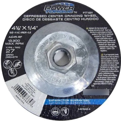 Rueda Abrasiva T27 De Aluminio 4-1/2¨x 1/4¨ Power Torque