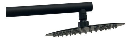 Ducha Redonda Negro Mate 25cm Acero Inoxidable Ultra Fino
