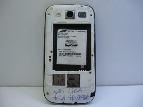 Samsung Galaxy S3 Gt-i9300 Não Liga Tela Touch Trincados Ler