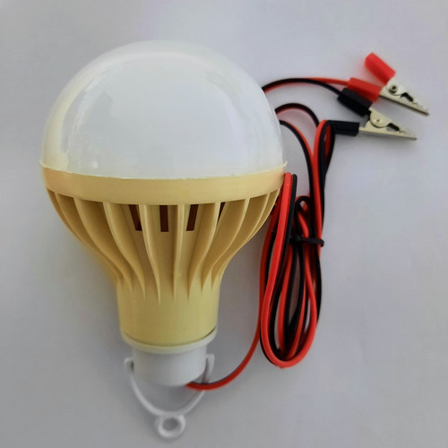 Foco Led P/batería Dc 9w 12v C/cable Rojo-negro C/conectores
