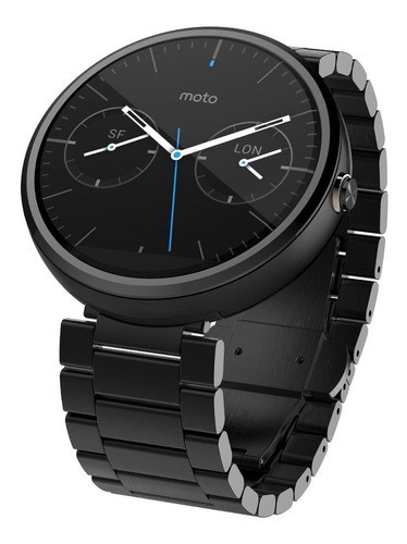 Motorola Moto 360 Smartwatch 46mm Metal Black Negro 23mm