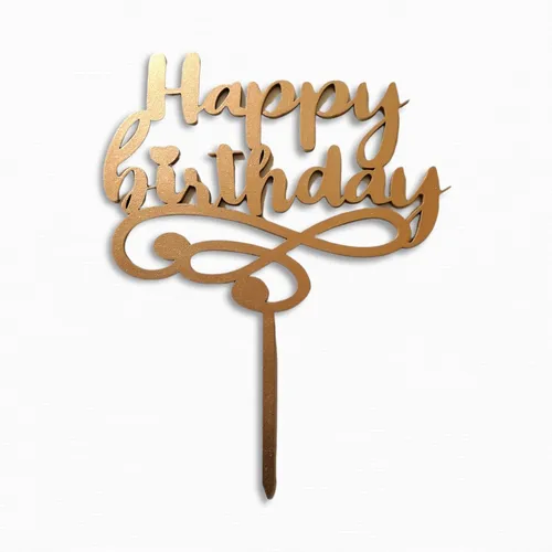 Letrero Para Pastel Topper Cake Happy Birthday Hb052 | MercadoLibre