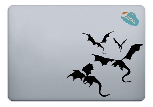 Calcomanía Sticker  Laptop Game Of Thrones Dragones Mod2