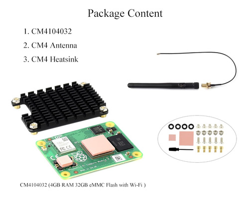 El Kit Pi Compute Module 4 Viene Con Cm4104032-4gb Ram 32gb