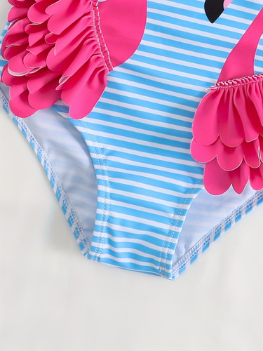 Traje De Baño De Una Pieza Sin Mangas Con Estampado De