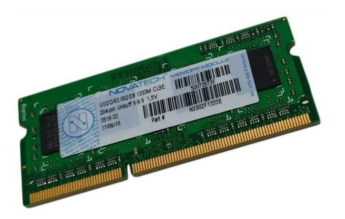 Memoria Notebook Sodimm 2gb Ddr3 1333mhz 1.5 V