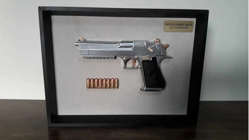 Quadro Decorativo Modelo Desert Eagle Réplica Alto Relevo