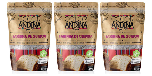 Farinha De Quinoa Color Andina 150g-3 Pacotes