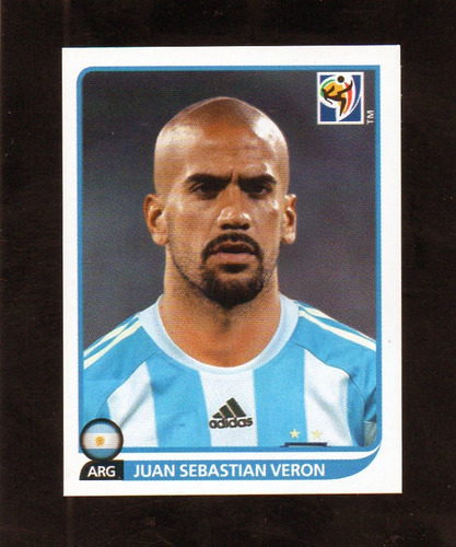 Mundial Sudafrica 2010. Figurita N° 118, Juan Veron. Mira!!