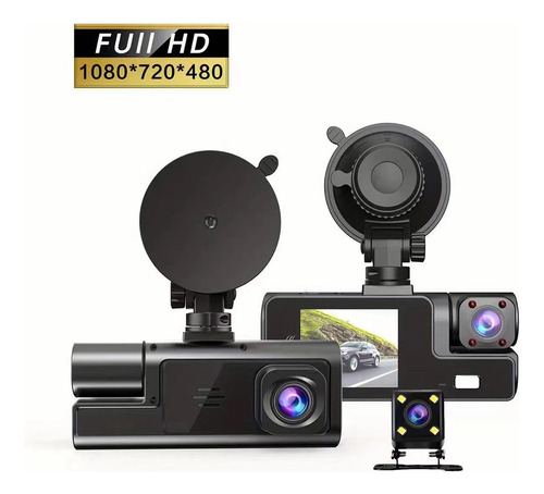 . Cámara De Tablero De 3 Canales De 1080p Con Wi-fi Y