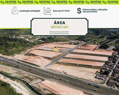 Imagem 1 de 16 de Área À Venda Em Betim/mg - Ar0010