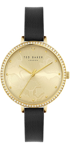 Reloj Ted Baker Ladies Black Vegan Leather Strap (modelo: Bk