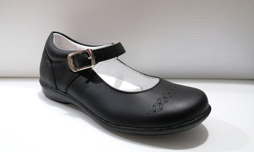 Zapato Escolar Chabelo Niña Color Negro Mod (56106- A)