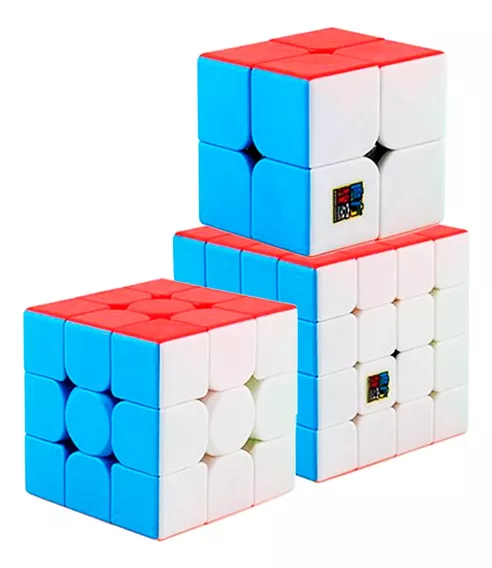 Cubos 2x2x2 + 3x3x3 + 4x4x4 Moyu Stickerless Uso Profesional