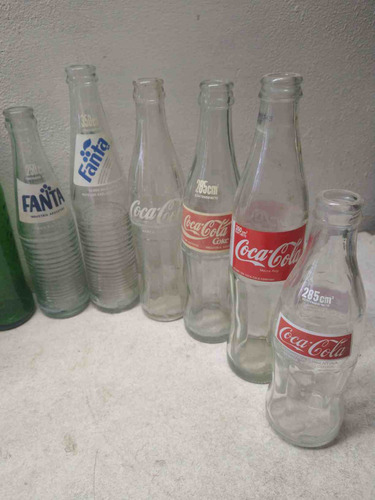 Lote (10) Botellas Antiguas Gaseosas Coca, Pepsi Y Otras (Usado)