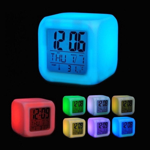 Reloj Cubo Led Despertador Digital Termómetro