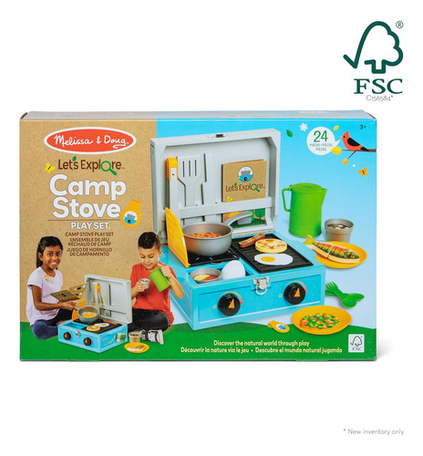 Melissa & Doug Let's Explore Camp Stove Play Set - 24 Piezas