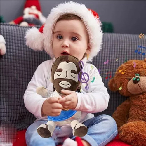 Peluche De Jesus Que Respira Regalo Navidad Música Y Luces 1