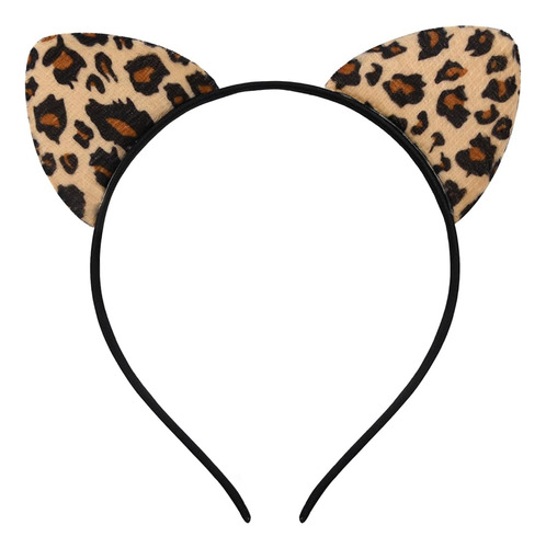 Paezm Leopard Cheetah Ears Headband Para Mujeres Niñas, Hall