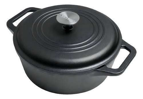 Olla 24 Cm/ 3.8 Litros Hierro Fundido Esmaltado Victoria Color Negro