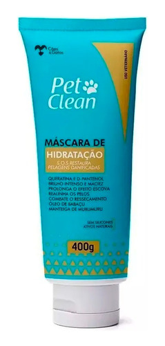 Máscara De Hidratação Pet Clean Para Cães E Gatos 400 G