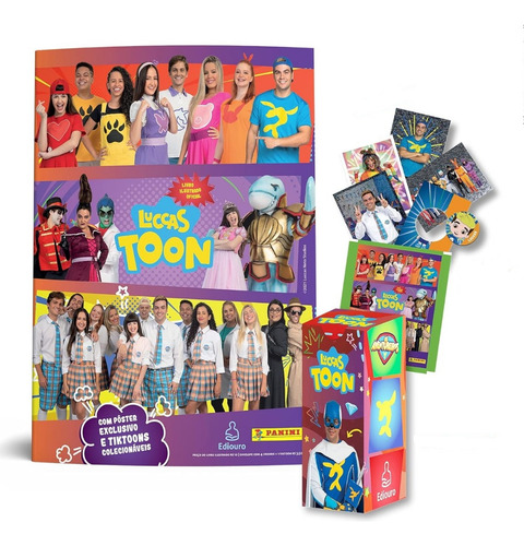 Luccas Neto Álbum De Figurinhas Brochura + 10 Envelopes