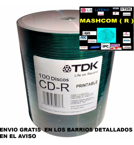 Cd Virgen Tdk Printable X 100-( Envio Por Mercadoenvios )