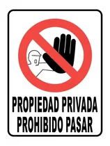 Comprar Cartel Propiedad Privada Prohibido Pasar 30x40 Alto Impacto