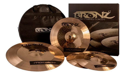 Set De Pratos Bronz Hh 14 Cr 16 Rd 20 Projection (b10) C/bag Cor Bronze B10