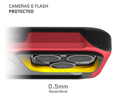 Funda / Carcasa De Aluminio Para iPhone 16 Pro Max - Marca Ghostek Modelo Atomic - Color Rojo