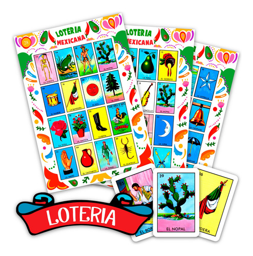 Lotería Mexicana 200 Tablas Diferentes Baraja Imprimible M5
