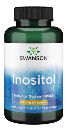 Imagen 1 de 2 de Inositol 650ml 100 Capsulas Swanson