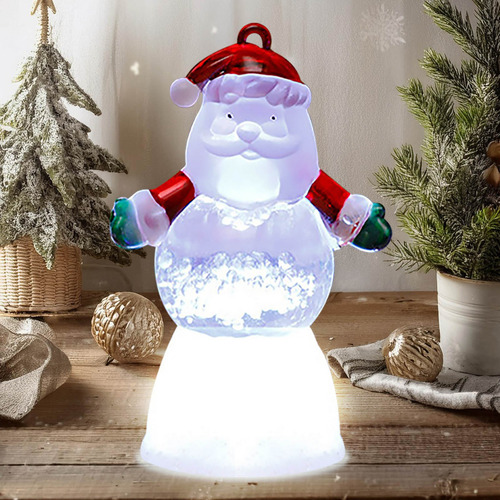 Adorno Navideño Luminoso Led De Papá Noel En Forma De C 0006