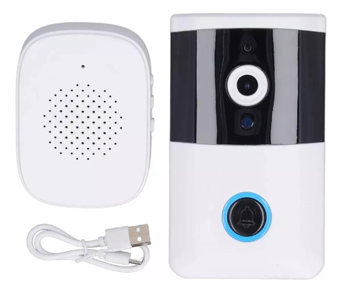 Cámara Timbre Inalámbrica Hd Recargable Con Wifi Camara Inteligente Con Timbre Camara Inalambrica Camara Timbre Hd Con Wifi Marinshop Camara Blanca Hd Inteligente Wifi Camara C/ Timbre Para La Puerta