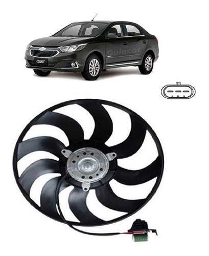 Motor + Ventoinha Radiador Chevrolet Cobalt 2012 Até 2016